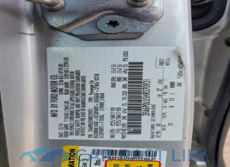 3FA6P0LU5HR270931# 13