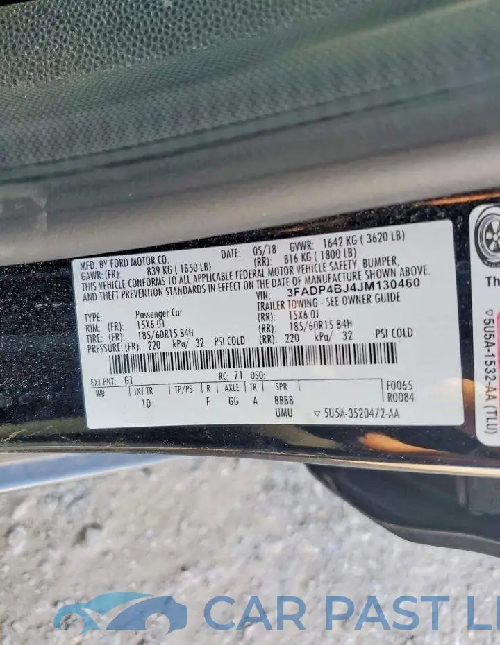 3FADP4BJ4JM130460# 12