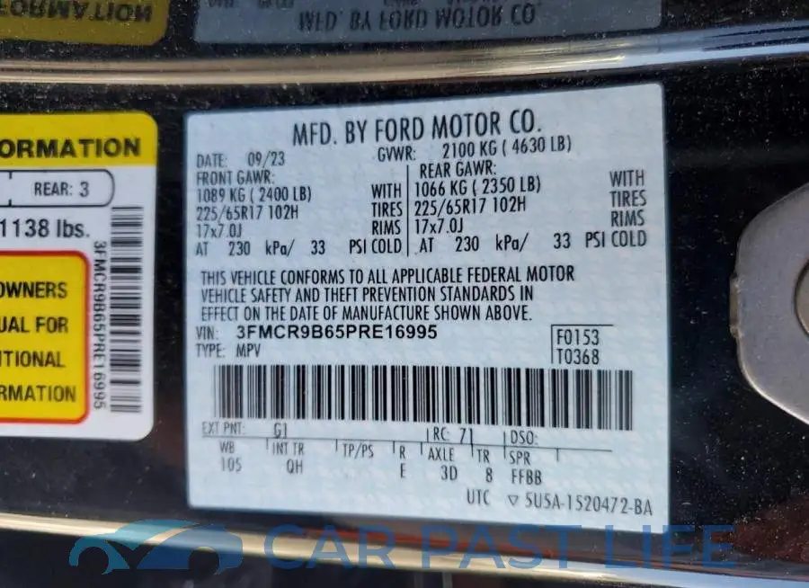 3FMCR9B65PRE16995# 12