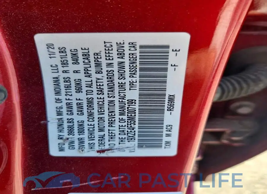 19XZE4F55ME007199# 13