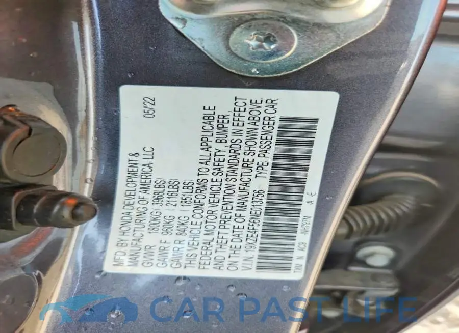 19XZE4F56NE013756# 13