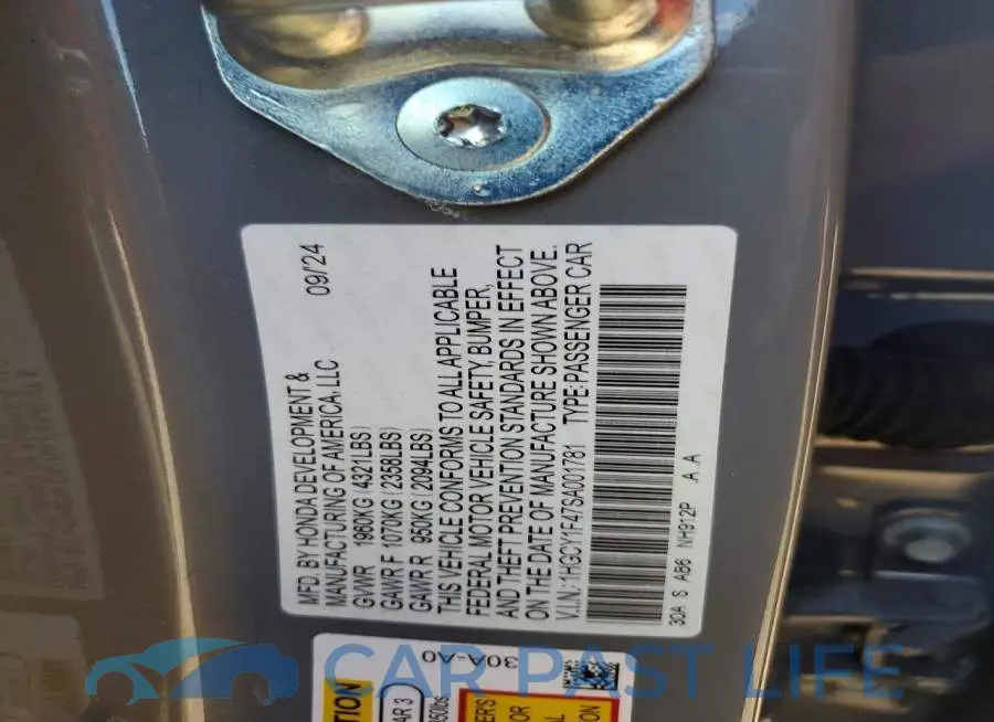 1HGCY1F47SA001781# 13
