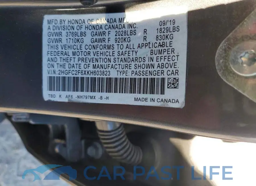 2HGFC2F6XKH603823# 12
