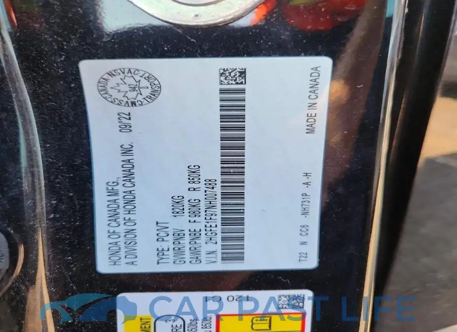 2HGFE1F97NH007488# 12
