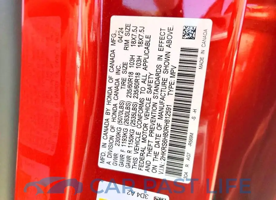 2HKRS6H80RH812591# 13