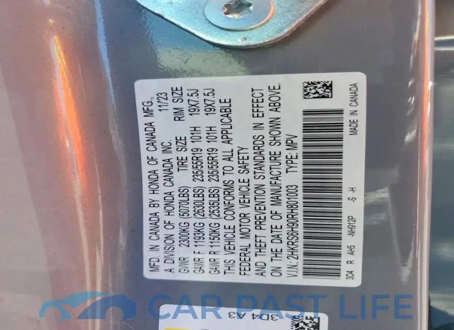 2HKRS6H90RH801003# 13