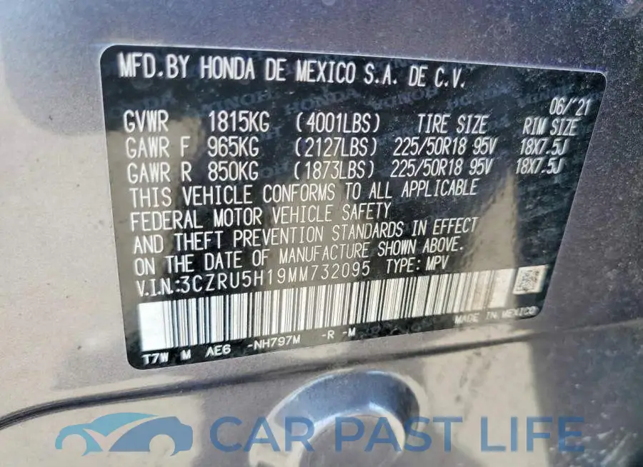 3CZRU5H19MM732095# 14