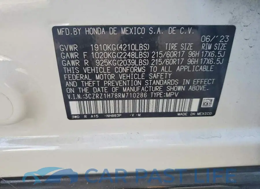 3CZRZ1H78RM710286# 13