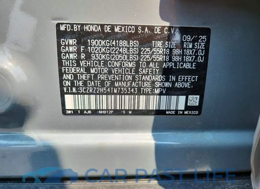 3CZRZ2H54TM735343# 14