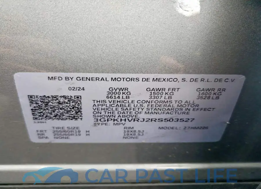 3GPKHVRJ2RS503527# 12