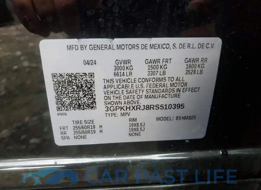 3GPKHXRJ8RS510395# 12