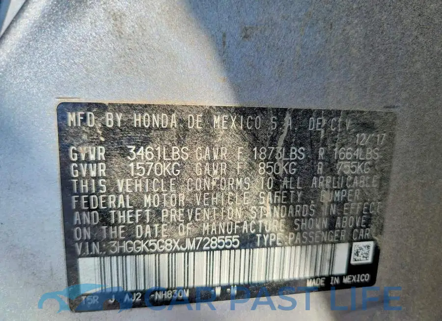3HGGK5G8XJM728555# 13