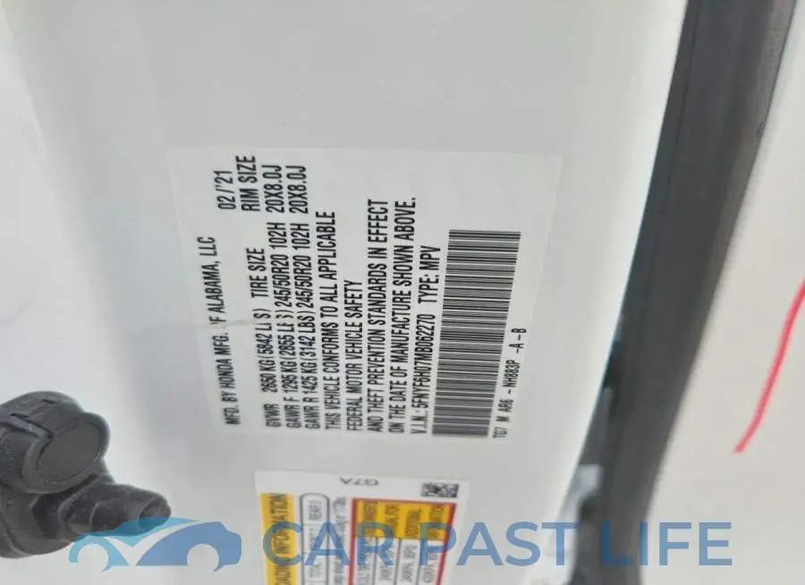 5FNYF6H07MB062270# 14