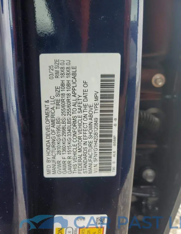 5FNYG1H42SB120849# 13