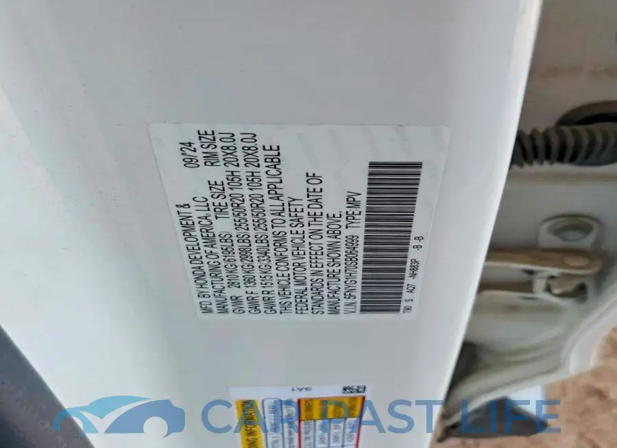 5FNYG1H70SB064999# 13