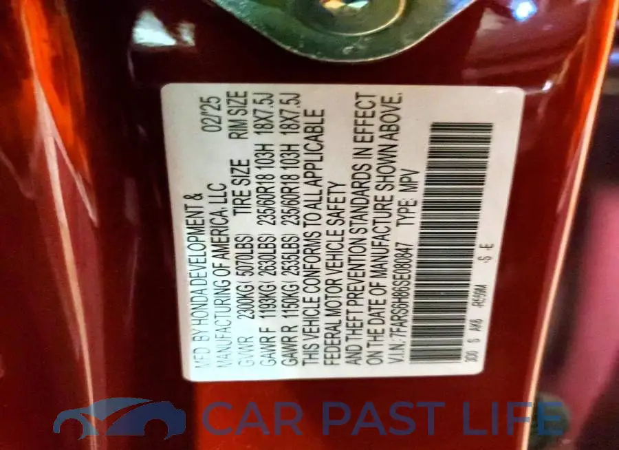 7FARS6H86SE080847# 13