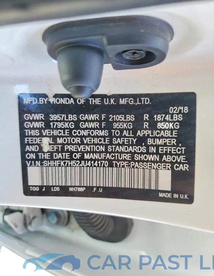 SHHFK7H52JU414170# 13