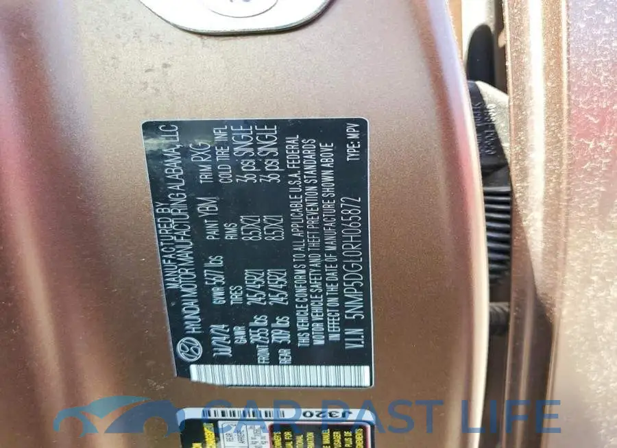 5NMP5DGL0RH065872# 13