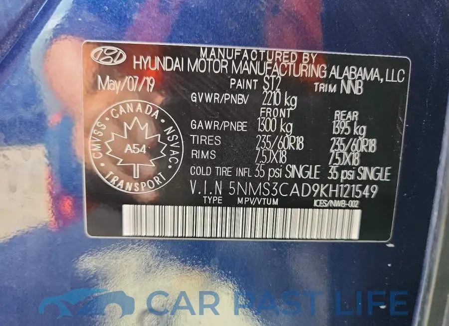 5NMS3CAD9KH121549# 13