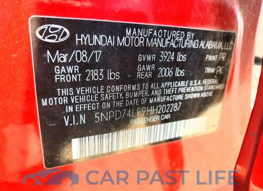 5NPD74LF9HH202287# 12