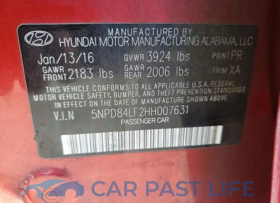5NPD84LF2HH007631# 12