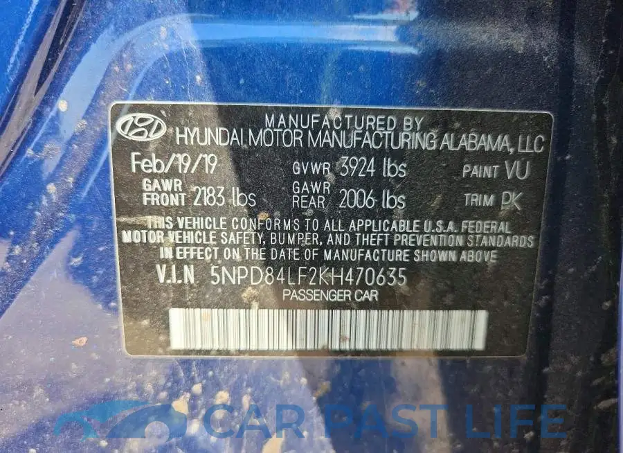 5NPD84LF2KH470635# 12