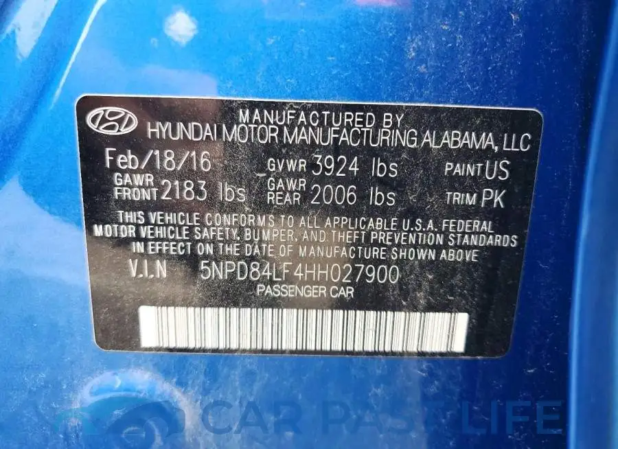 5NPD84LF4HH027900# 12