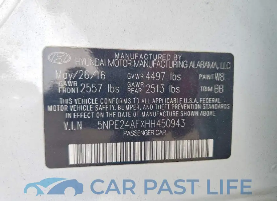 5NPE24AFXHH450943# 13