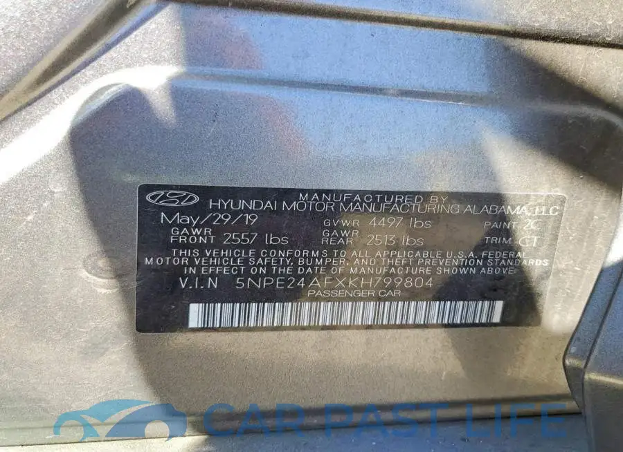 5NPE24AFXKH799804# 13