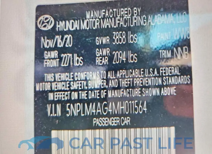 5NPLM4AG4MH011564# 12