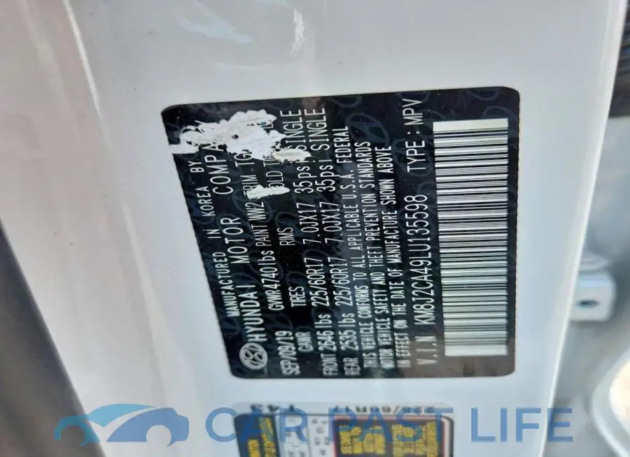KM8J2CA49LU135598# 13