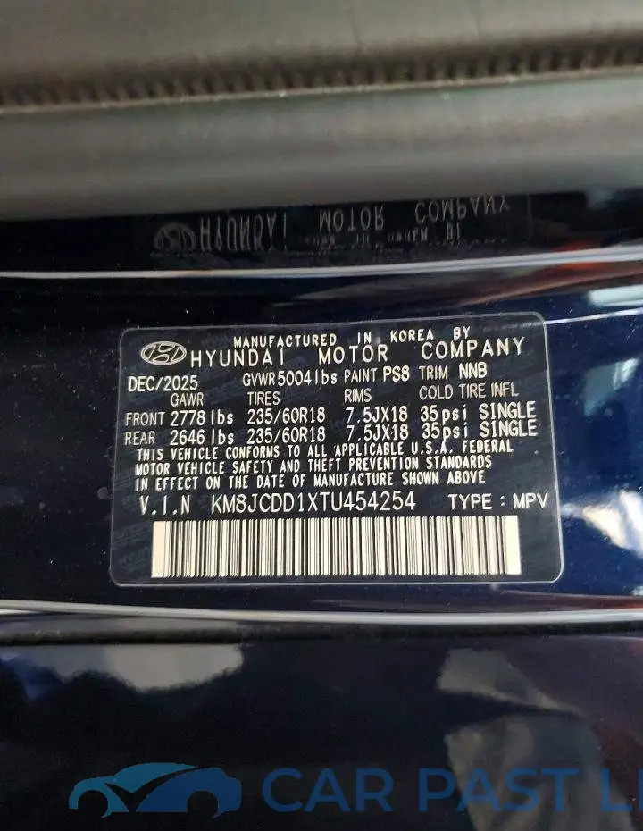 KM8JCDD1XTU454254# 14