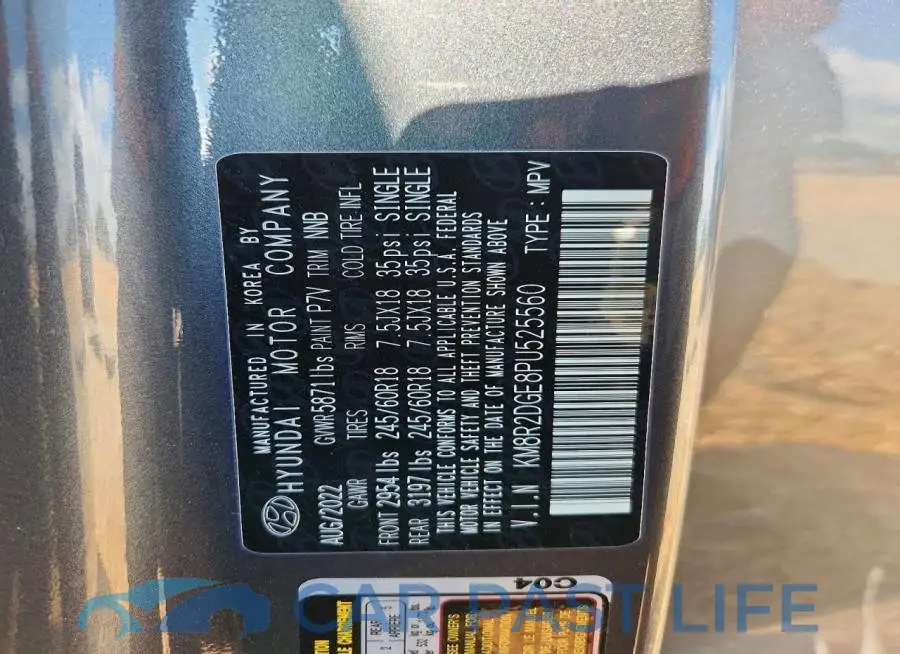 KM8R2DGE8PU525560# 14