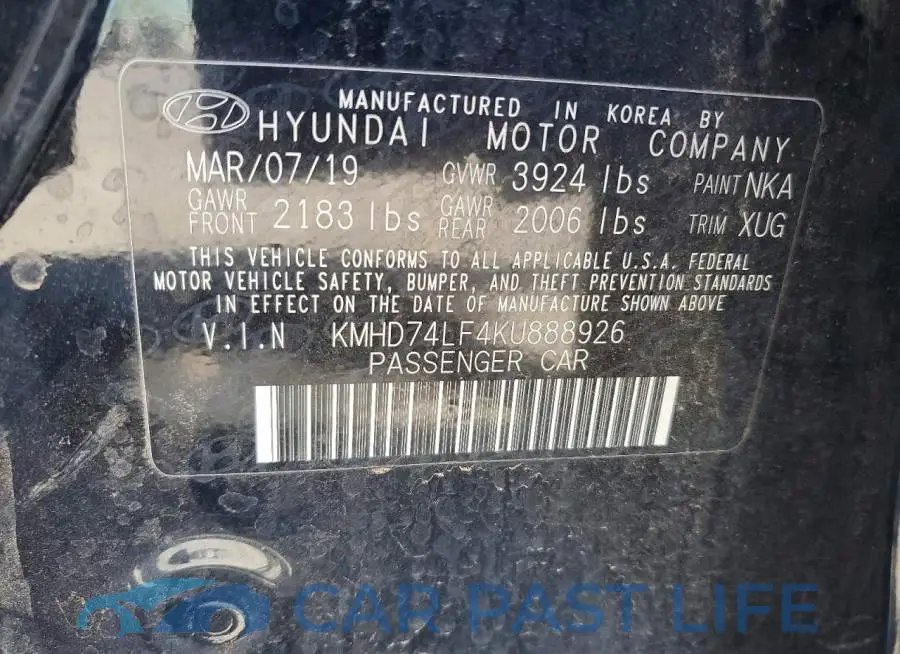 KMHD74LF4KU888926# 12
