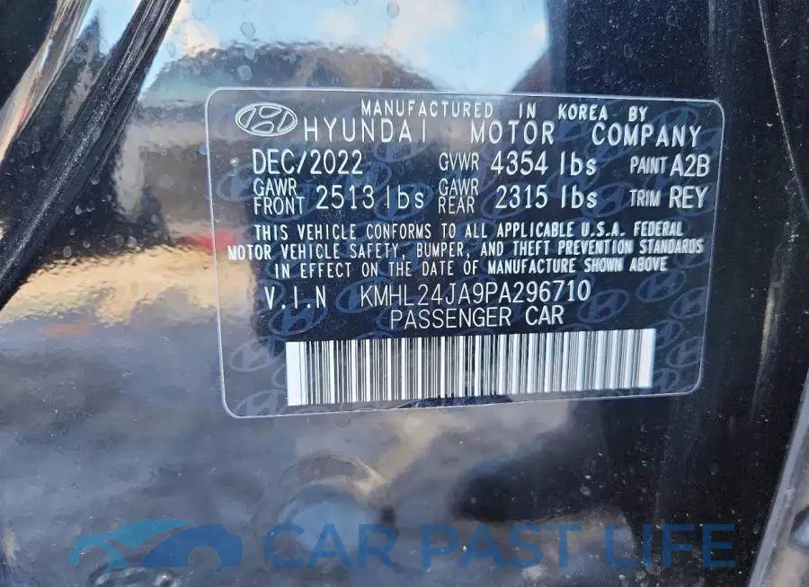 KMHL24JA9PA296710# 12