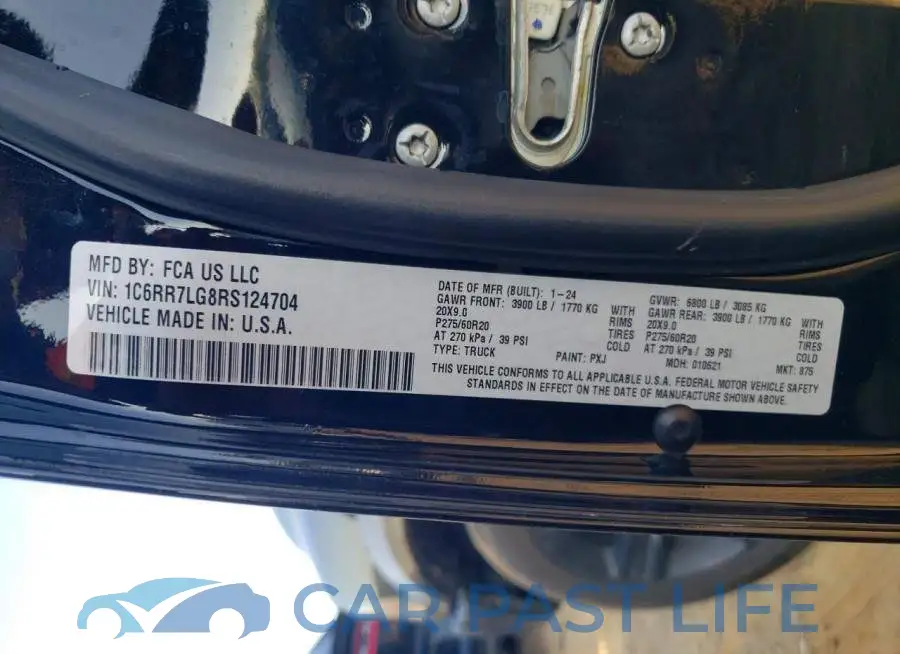 1C6RR7LG8RS124704# 12