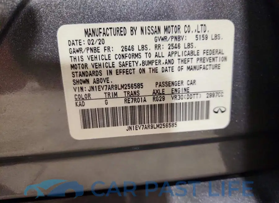 JN1EV7AR9LM256585# 12