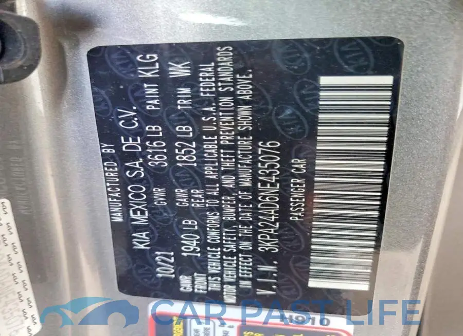 3KPA24AD6NE435076# 13