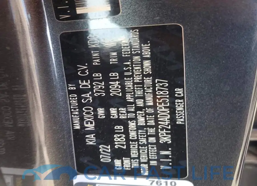 3KPF24AD0PE518737# 12