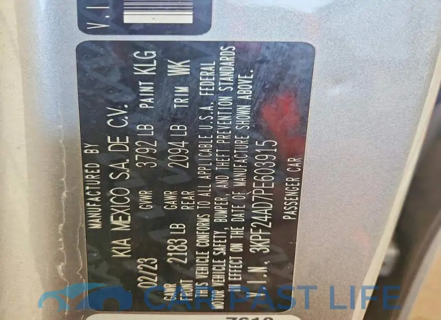 3KPF24AD7PE603915# 13