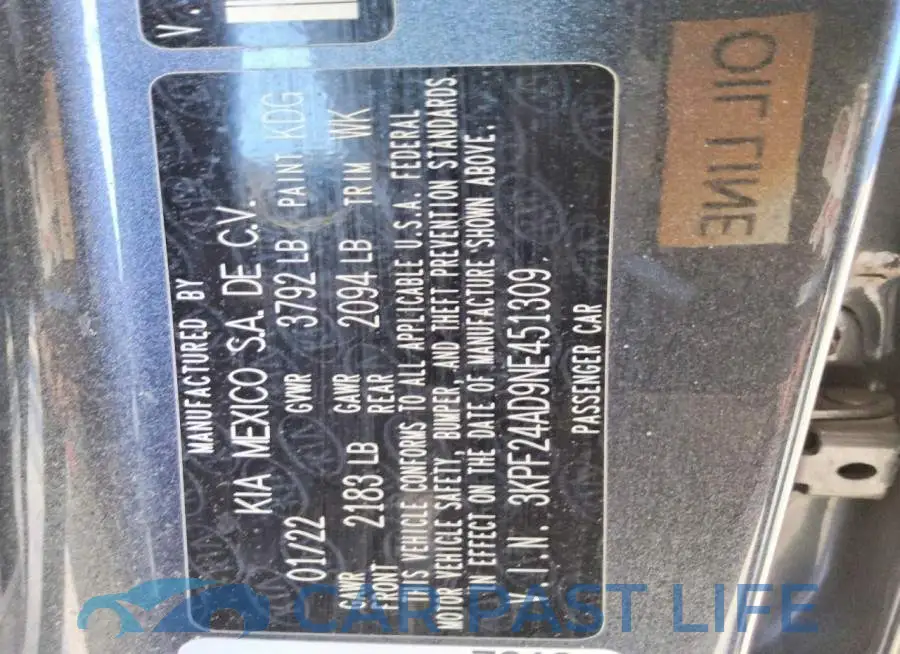 3KPF24AD9NE451309# 12