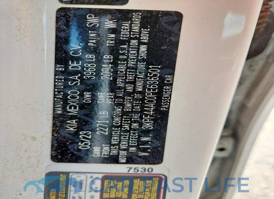 3KPF44AC0PE636501# 12