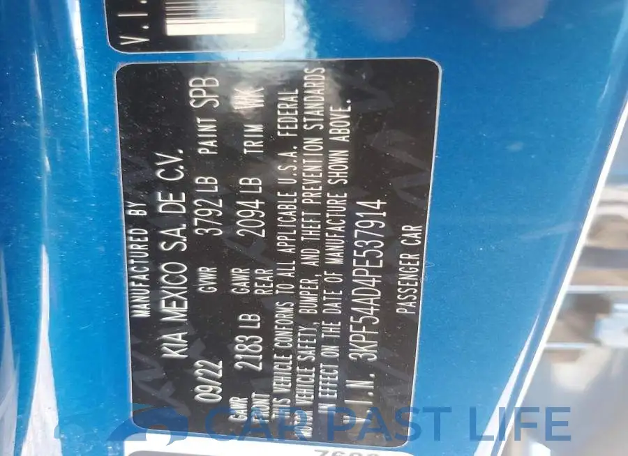 3KPF54AD4PE537914# 12