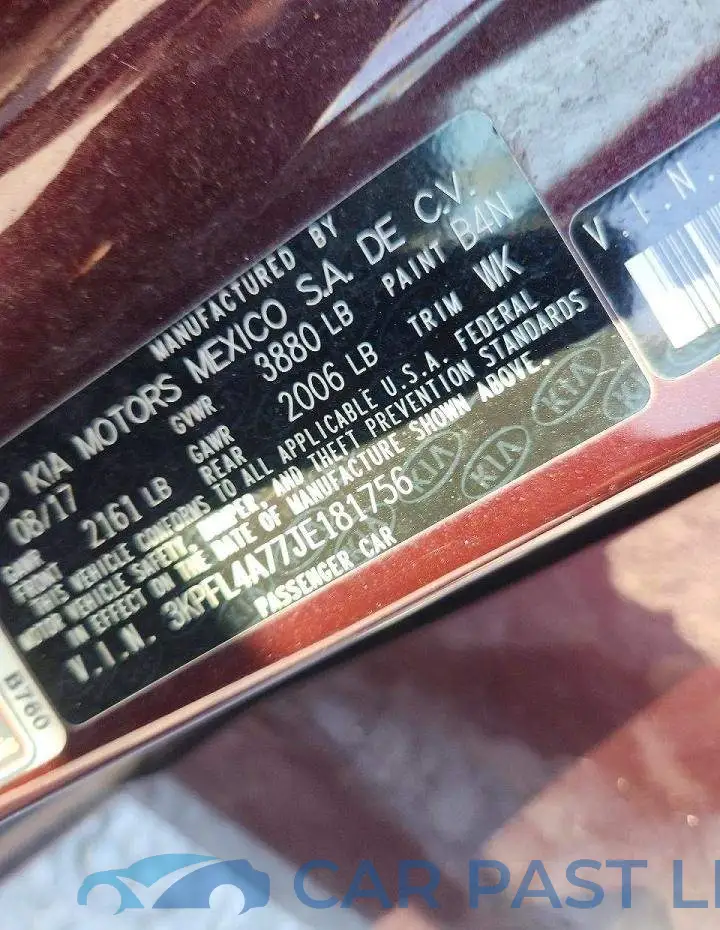 3KPFL4A77JE181756# 12