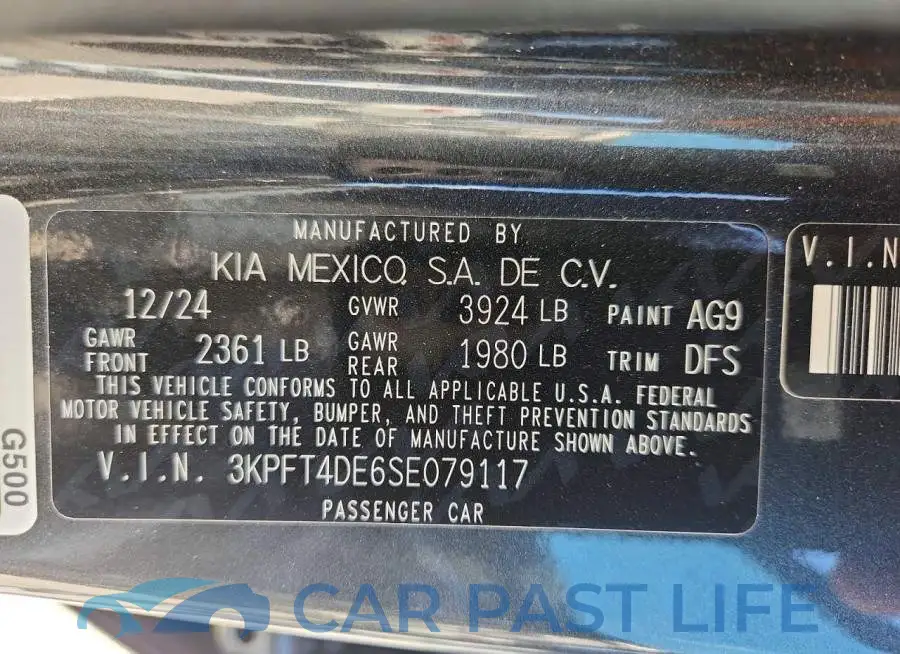 3KPFT4DE6SE079117# 12
