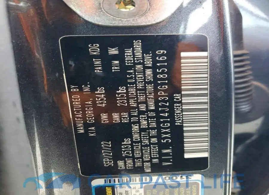 5XXG14J23PG185169# 13