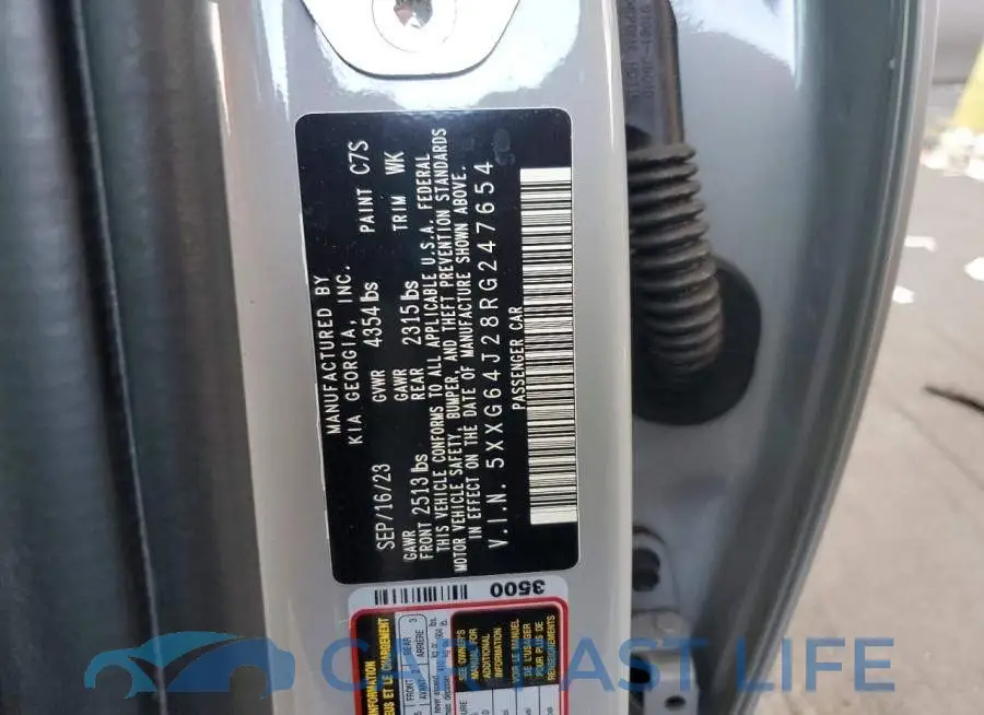 5XXG64J28RG247654# 12