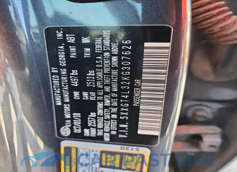 5XXGT4L32KG307626# 12