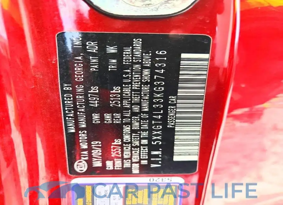 5XXGT4L33KG374316# 13