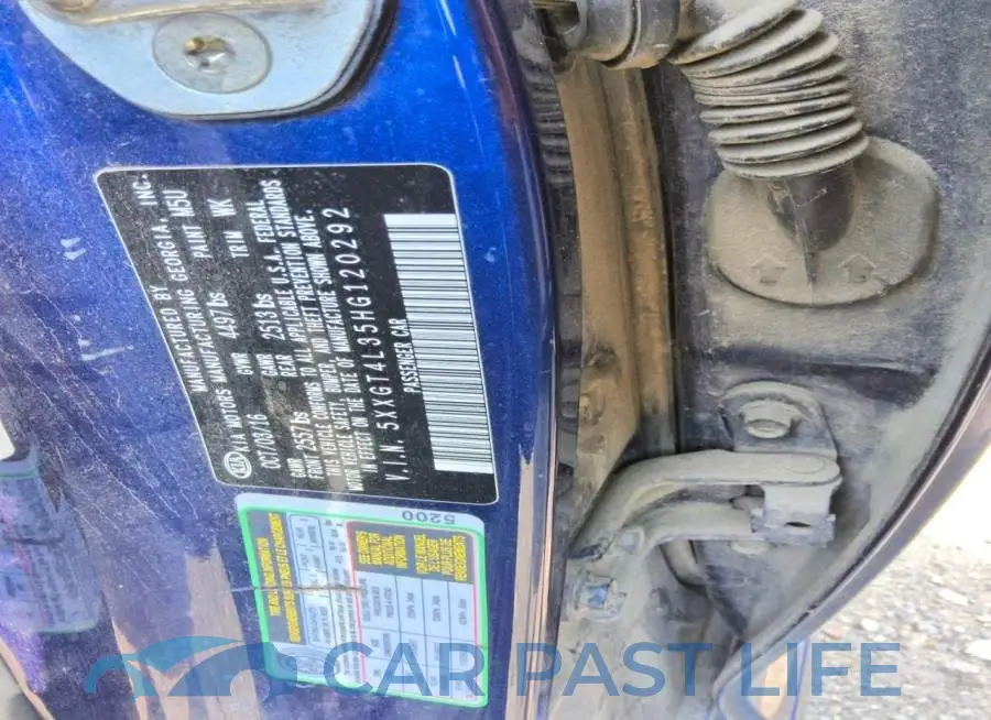 5XXGT4L35HG120292# 12